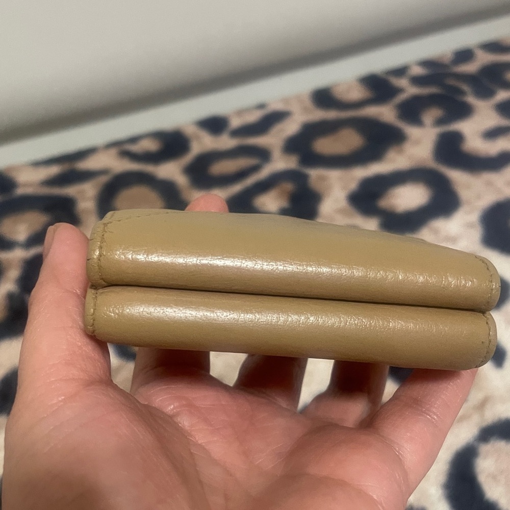 Balenciaga Beige Leather Mini Compact Wallet - Picture 7 of 14